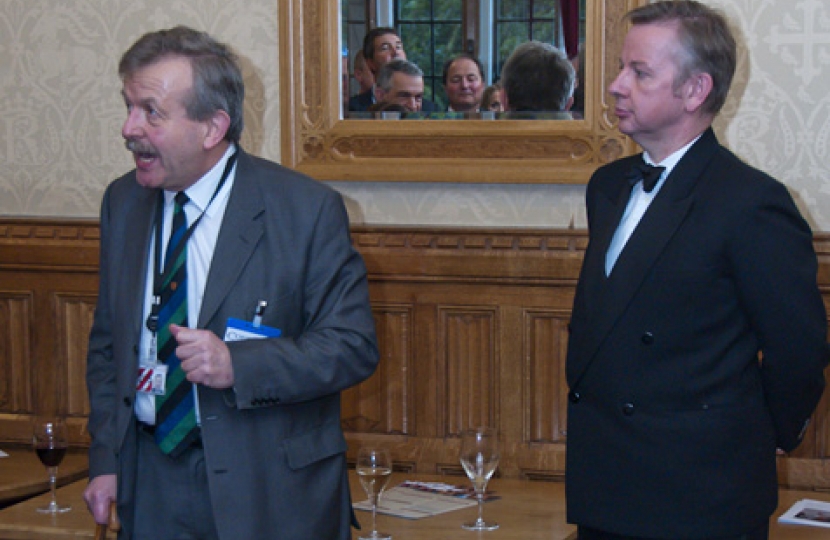 Lord Lexden and Michael Gove in the House of Lords